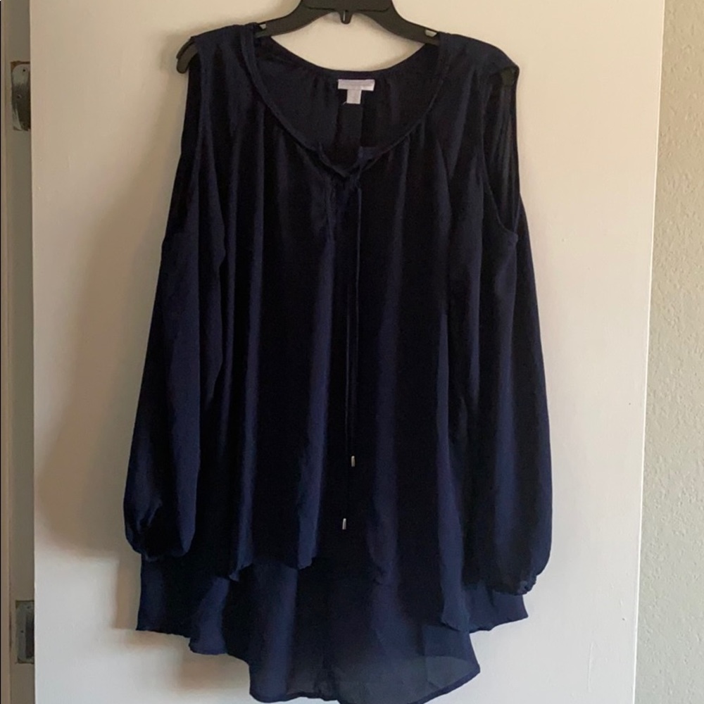 New York & Co cold shoulder top